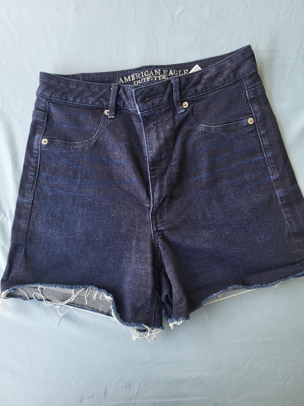 Vintage 2014 American Eagle Outfitters Dark Wash Super Stretch Frayed Denim